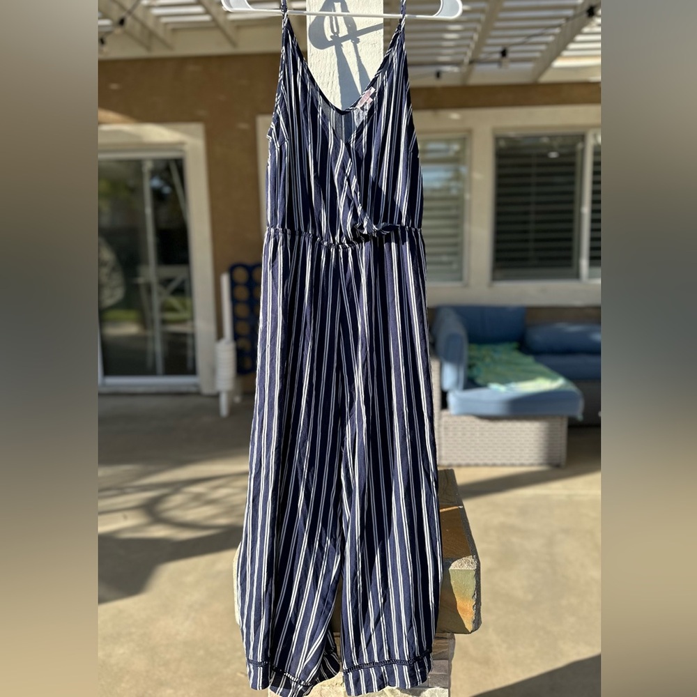 Women’s Striped Sleeveless Jumpsuit